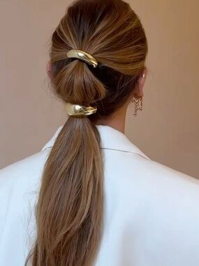 Gold hair accessories